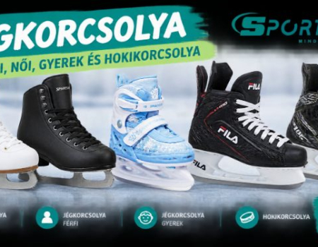 Jégkorcsolya és hokikorcsolya akció - férfi-, női-, gyerek jégkorik
