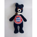 Szurkolói amigurumi maci 