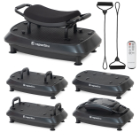 Vibrációs platform inSPORTline Duonique, 30 sebesség, 6 program, enyhén ívelt felület, csúszásmentes edzésfelület, LED kijelző és távirányító