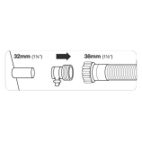 Hollanderes átalakító (párban) 32mm-es medence csatlakozáshoz INTEX