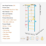 Beltéri mászóka kisgyermekeknek, 5 az 1-ben mászókészlet 