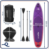 AQUAGET 2026 SUP DESZKA üléssel 350 cm 220 kg terhelhetőség