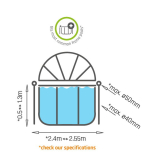 EXIT medencetető 244cm - univerzális