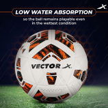 Futball labda VECTOR X SYNERGY narancs-feket