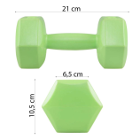 Springos hatszögű gumi kézisúlyzó szett 2x1,5kg