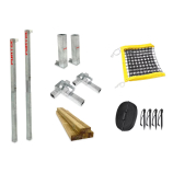 Strandröplabda hálórendszer Beach Basic 8,5 m (szabadon álló + levehető talajhüvelyek)