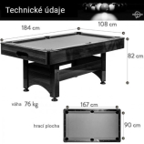 GamesPlanet® Biliárdasztal TRENDLINE 6ft + tartozékok zöld