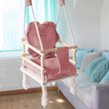 Gyermekhinta szívpárnákkal pink