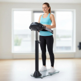 Rezgő masszázs öv inSPORTline TrimBelt, 20 fokozatú rezgésbeállítás, 9 masszázsprogram, 4 féle masszázs öv, üveg talapzat, csúszásmentes lábak