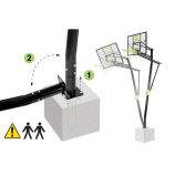 EXIT Galaxy kosárlabda palánk földre szerelhető - zöld/fekete