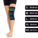 Rugalmas térdszorító térdkalács-stabilizátorral  S-XXL