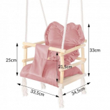 Gyermekhinta szívpárnákkal pink