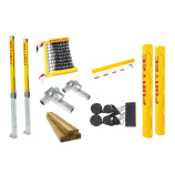 Strandröplabda hálórendszer Pro Beach 8,5 m (szabadon álló + levehető talajhüvelyek)