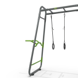 Többfunkciós mászóka GetSet monkeybar MB230 Exit Toys bővíthető tornagyűrűkkel bokszzsákkal korláttal és fekvőnyomó paddal