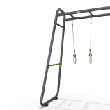 Többfunkciós mászóka GetSet monkeybar MB210 Exit Toys bővíthető tornagyűrűkkel hintával és mászóhálóval