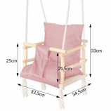 Gyermekhinta párnákkal pink