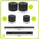 ACT0044 KOMPOZIT SÚLYZÓK 2 x 15 KG