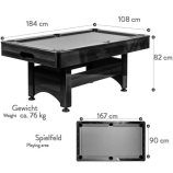  GamesPlanet® Biliárdasztal TRENDLINE Kék 6ft 184 x 108 cm