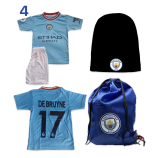 De Bruyne Manchester City Csomagajánlat Gyermekeknek: Mezgarnitúra + Tornazsák + Sapka