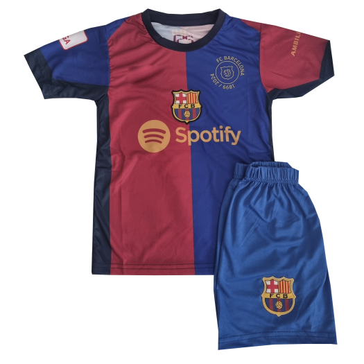 Barcelona 2024-es szurkolói  gyerek mezgarnitúra Lewandowski felirattal