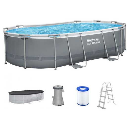 BESTWAY Steel Pro Max Fémvázas medence szett, 488 x 305 x 107 cm 56448