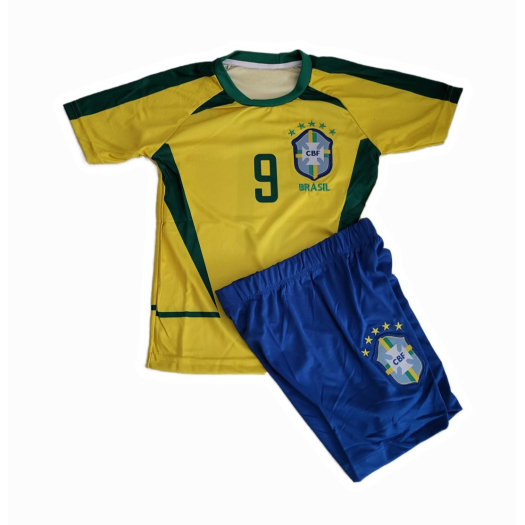 Brazil hazai Retro Ronaldo gyermek mezgarnitúra