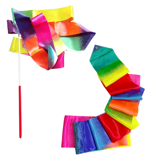 Tornaszalag táncgyakorlatokhoz, színes, 205 x 5 cm  rúddal