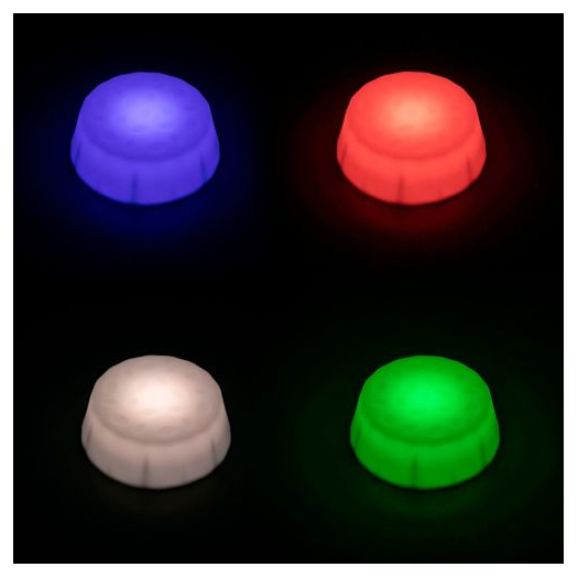 LED-es megvilágított kerek talpak 