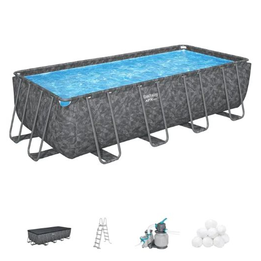 Szögletes medence kerettel és kiegészítőkkel APX 5.49x2.74x1.32m 561KA