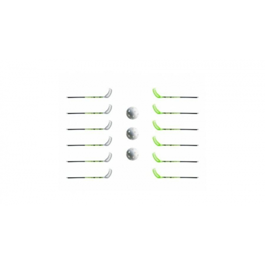 Floorball készlet, Realstick carbonos, 12 darabos