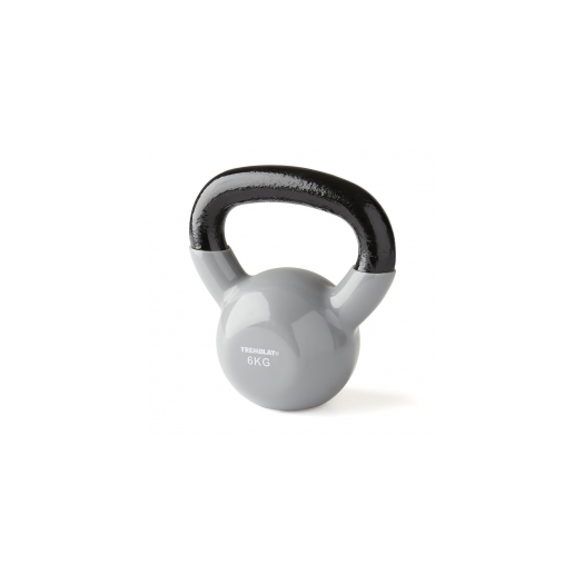 Vinyl kettlebell - 6 kg - Szürke öntöttvas TREMBLAY