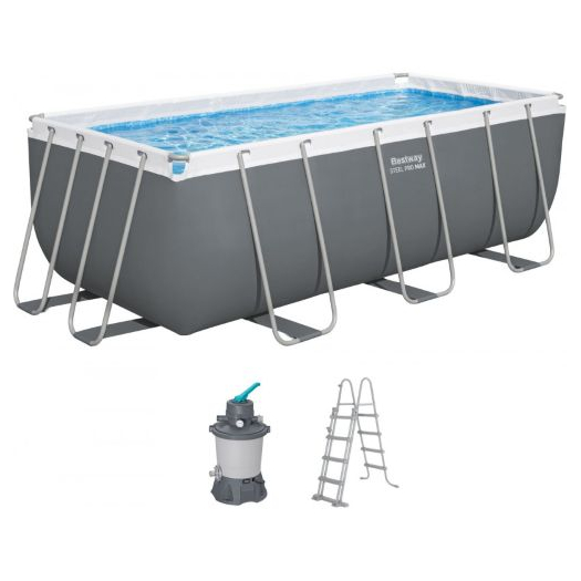 BESTWAY Steel Pro Max Fémvázas medence szett, 412 x 201 x 122 cm 56457