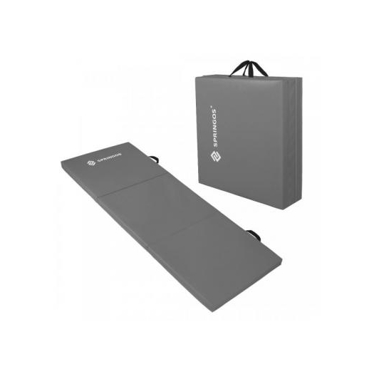 Összecsukható tornaszőnyeg, 180 x 60 x 5,5 cm, szürke 