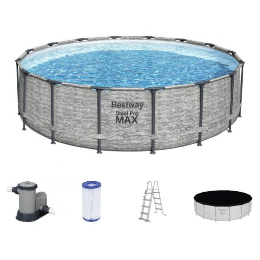 BESTWAY Steel Pro Max Fémvázas medence szett, 488 x 122 cm 5619E