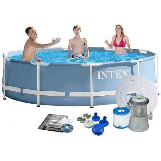 VÍZFORGATÓS MEDENCE SZETT, FÉMVÁZAS 305X76 CM INTEX PRISM FRAME POOL 26702