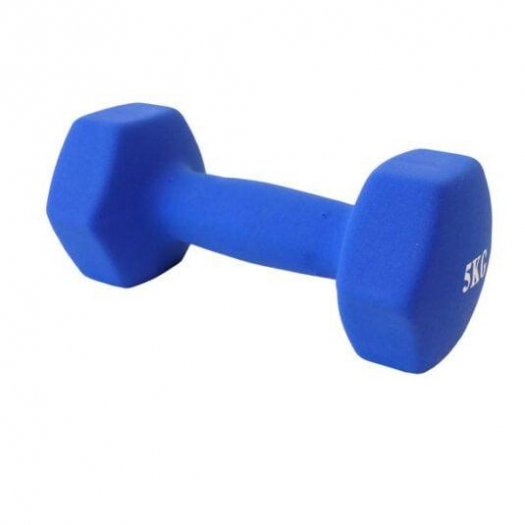 Egykezes súlyzó, neoprén bevonatos, 5 kg, Salta