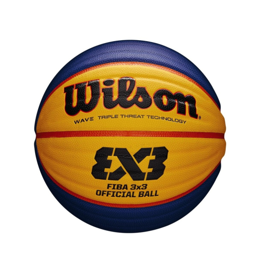 Kosárlabda Wilson Replica FIBA 3X3 gumi 6-os méret sárga-kék