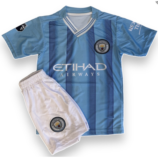 2023/2024 Manchester City gyermek mezgarnitúra, De Bruyne felirattal - 110cm és 165cm