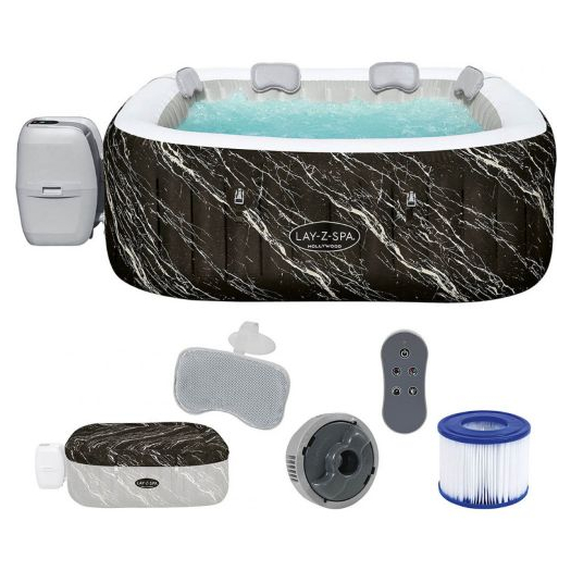 BESTWAY Lay-Z-Spa Hollywood Luxe AirJet Felfújható jakuzzi, 180 x 180 x 66 cm 6001F