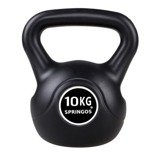 Füles súlyzó - Kettlebell, műanyag, 10 kg