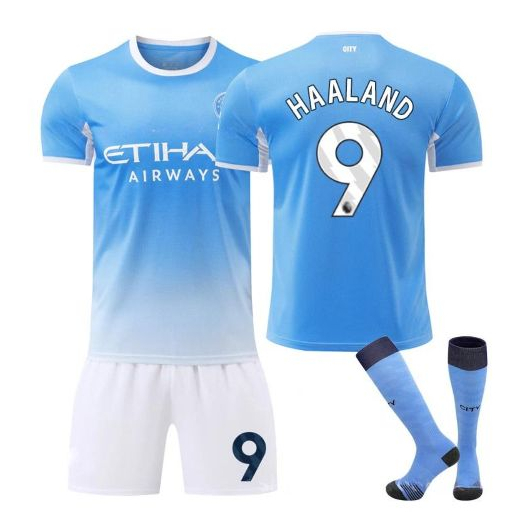 Manchester City 2026/27  hazai gyermek mezgarnitúra Haaland felirattal