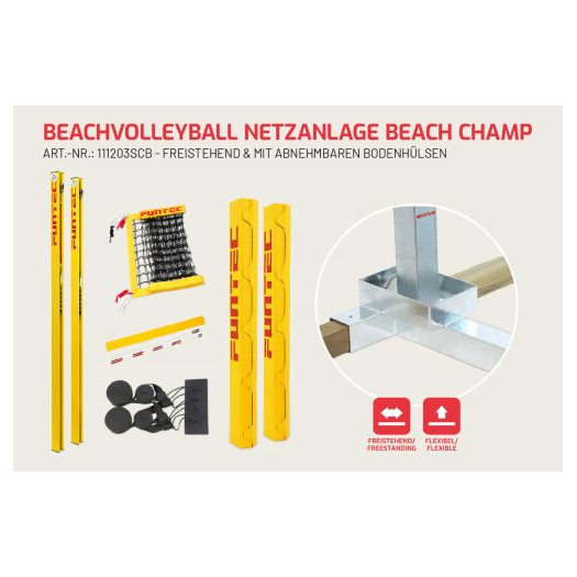 Funtec Strandröplabda hálórendszer Beach Champ 8,5 m (SCB)