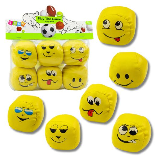 Puha soft labdák Sárga 6 db-os Szett 7cm