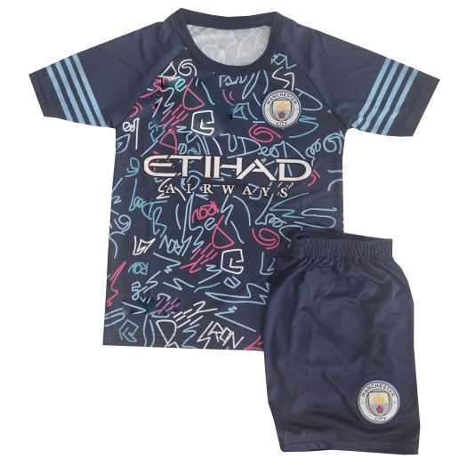 2024 Manchester City szurkolói replika mezgarnitúra, Haaland felirattal 