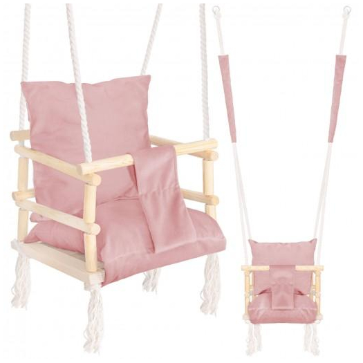 Gyermekhinta párnákkal pink