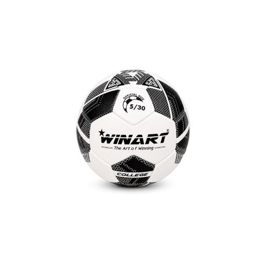 Műbőr focilabda, 5-s méret WINART COLLEGE WHITE/BLACK