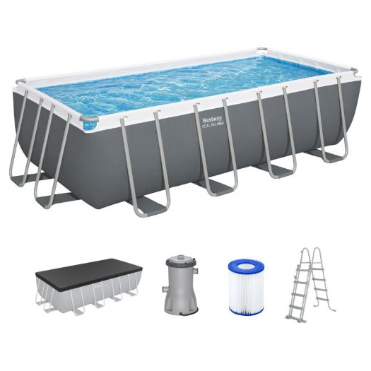BESTWAY Steel Pro Max Medence szett, 488 x 244 x 122 cm, papírszűrős vízforgató 56670