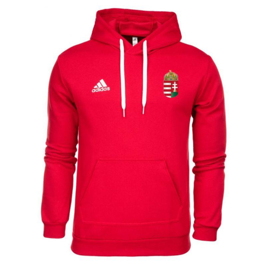 Adidas Hungary kapucnis pulóver magyar címerrel piros és fekete színben