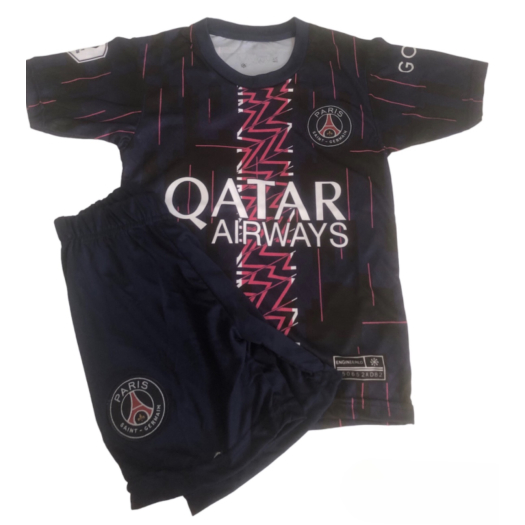 1=2 PSG 2023/24 MBAPPÉ gyermek mezgarnitúra - 110cm és 165cm,  AJÁNDÉK EB SÁLLAL!