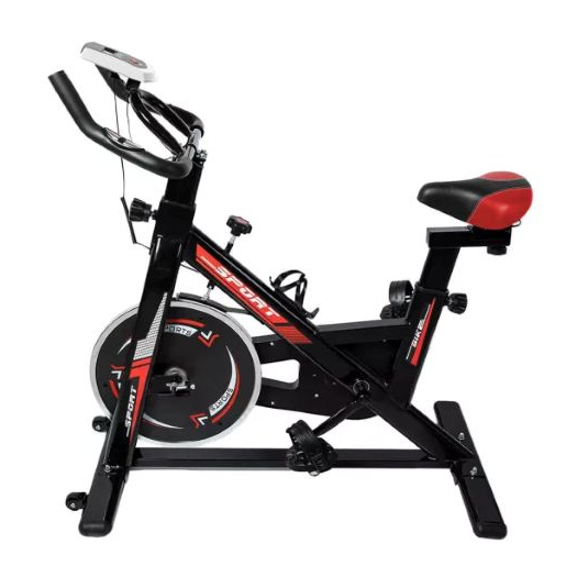 Spinning kerékpár digitális kijelzővel, állítható kormánnyal és üléssel, ajándék kulaccsal